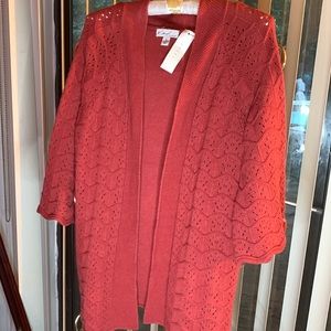 NWT KIM ROGERS sweater coat